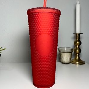 New Starbucks Matte Red Studded Collectors Tumbler
